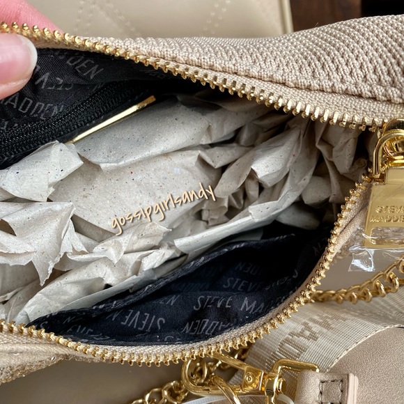 Steve Madden Tan Btamela Rhinestone Crossbody Handbag - Picture 12 of 12